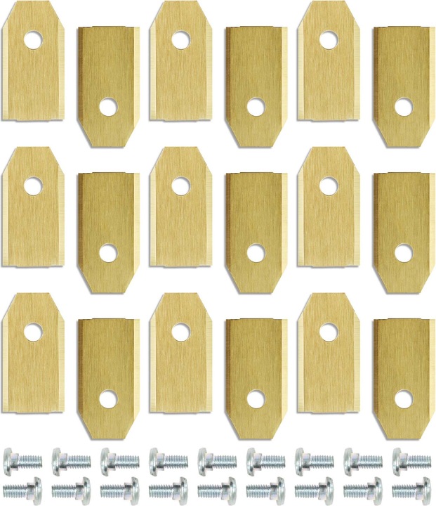 Immagine prodotto Wiltec Rasenroboter Messer Set Titan V1 35x18mm 18 Stück Mähroboter Rasenmäher (Robot falciante, Lame per tosaerba + lame di ricambio per macchine da giardino)