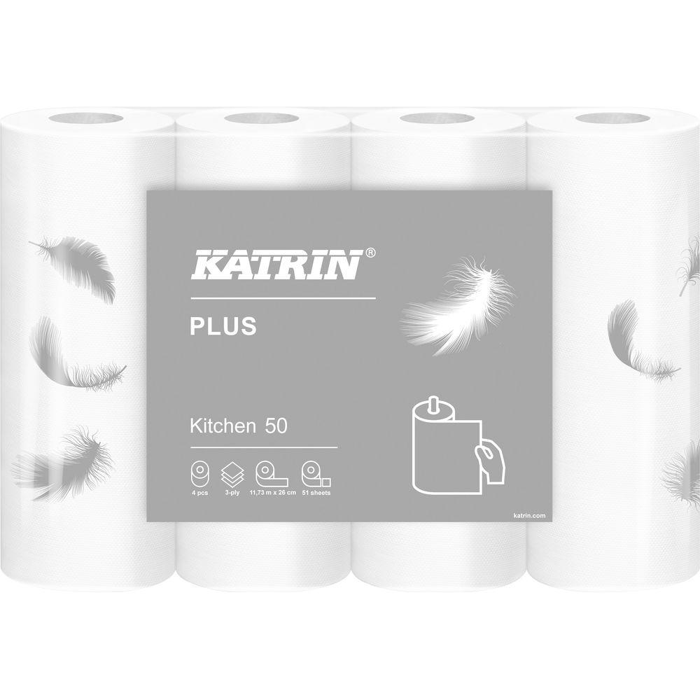 Katrin Küchenrolle Plus Kitchen 50, Haushaltspapier, Weiss