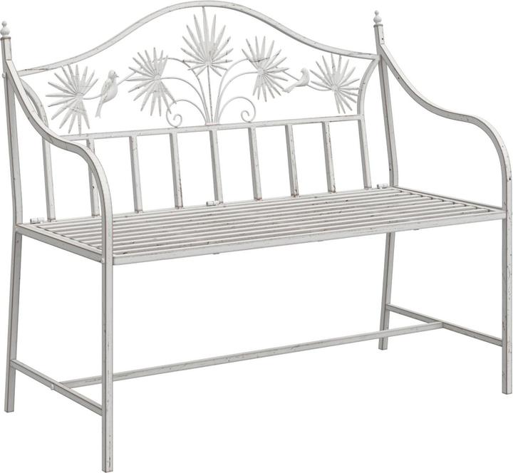 Actual product image vidaXL Garden Bench Metal 104 X 52.5 X 89 Cm Robust And Durable