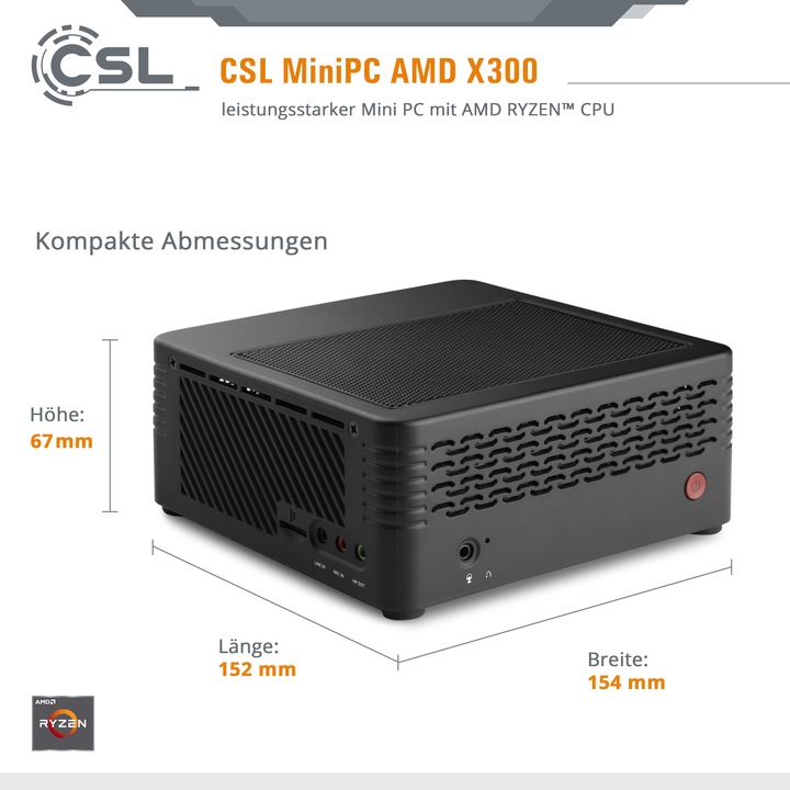 Image du produit CSL X300 (AMD Ryzen 5 5600G, 16 Go, 500 Go, AMD Radeon Graphics)