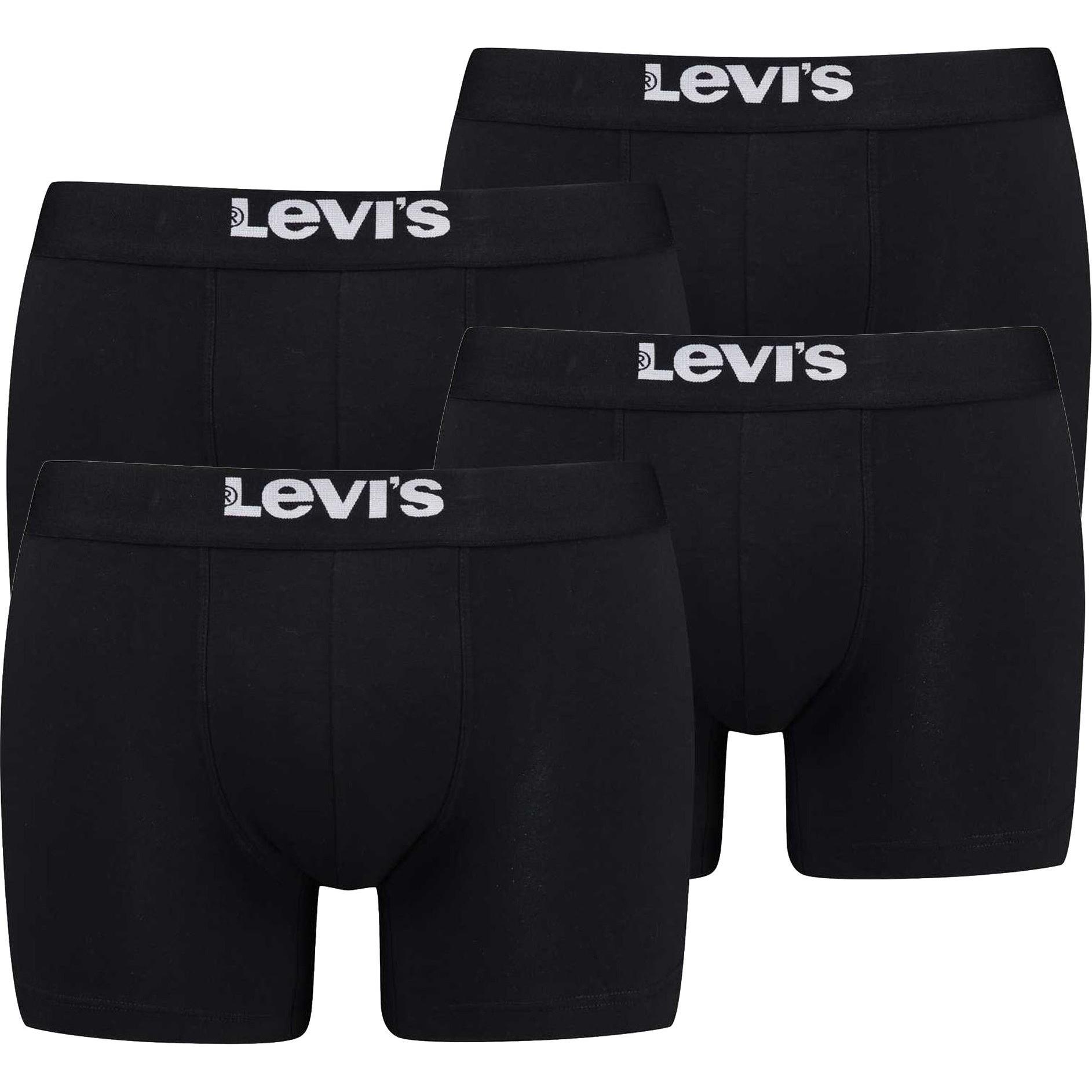 Levis, Herren, Unterhosen, Boxershort Casual, Schwarz, (M, 4er Pack)