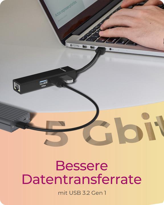 Produktbild Icy Box IB-HUB1439-LAN (USB-A, USB-C, 4 Ports)
