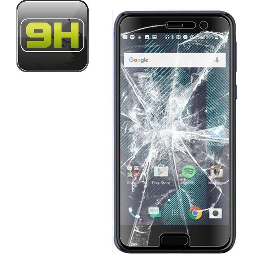 Protectorking 6x echtes Tempered 9H Panzerhartglas 3D KLAR (6 Stück, HTC U Play), Smartphone Schutzfolie, Transparent