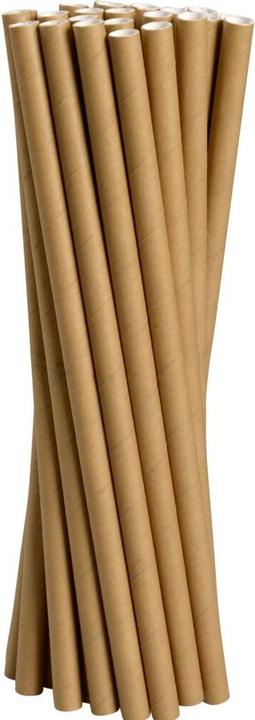 Produktbild Abena Jumbo Trinkhalme, Papier, Braun, 15 cm, ø 8 mm (100 x)