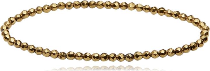 Actual product image Leyda Hematite Gold Bracelet (17 cm, Coloured stone)