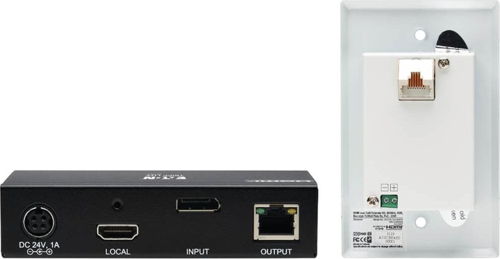 Image du produit Eaton Kit extender DisplayPort to HDMI over Cat6 Box Transmitter/Wall Plate Receiver 4K 60 (1.38 m, HDMI)