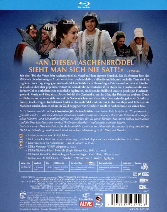 Produktbild Drei Haselnüsse für Aschenbrödel (Blu-ray, 1973, Deutsch)