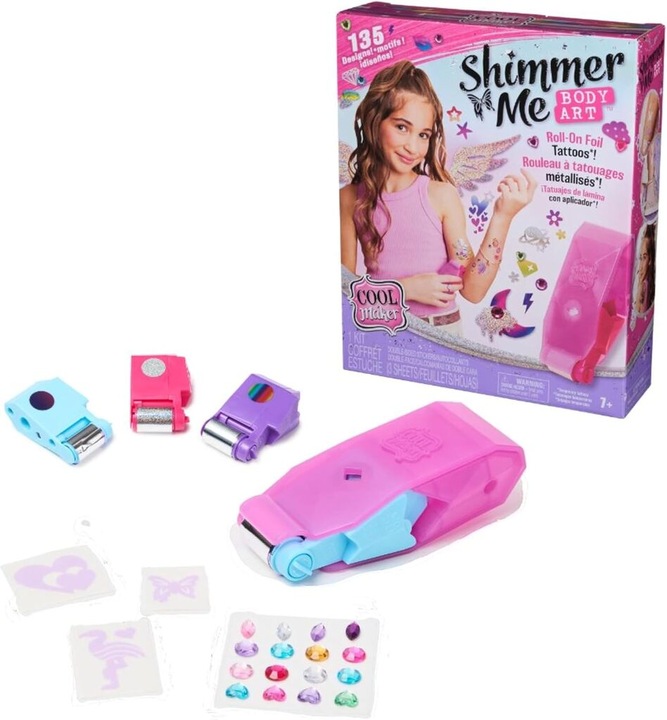Actual product image Spin Master CLM Shimmer Me Tattoo Studio