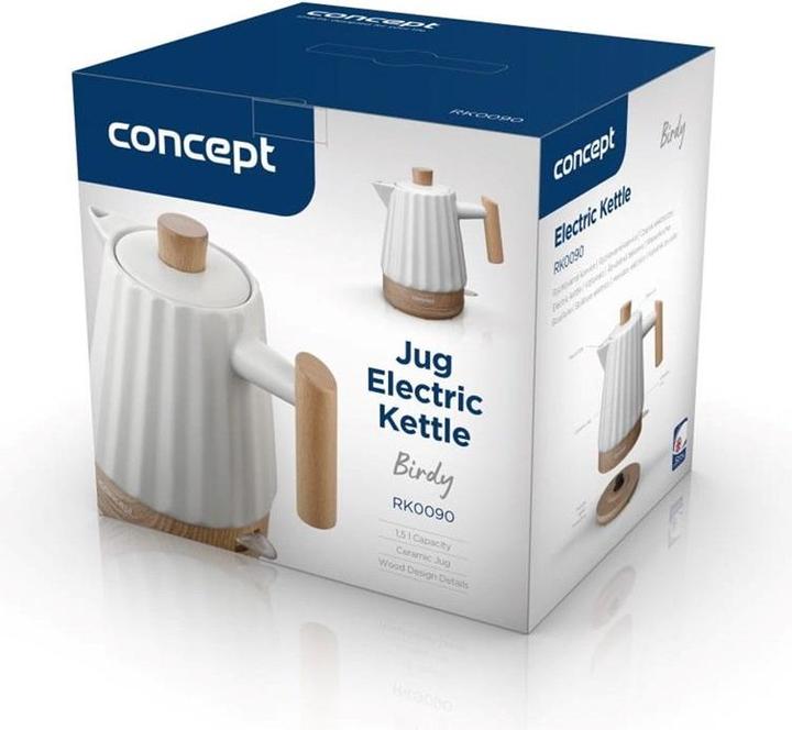 Image du produit Concept Czajnik elektryczny ceramiczny RK0090 biały (1.50 l)