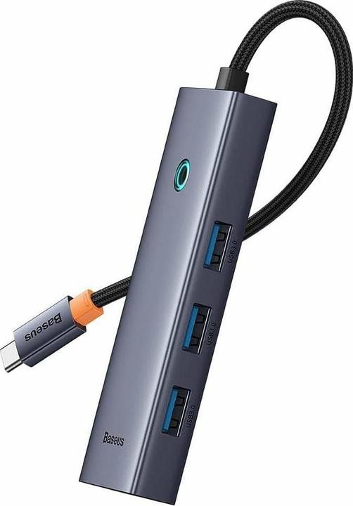 Actual product image Baseus Hub 6w1 UltraJoy 6-Port ( USB-C to 1xHDMI4K@30Hz + 3xUSB 3.0 + 1xPD +RJ45) (USB-C, 6 ports)