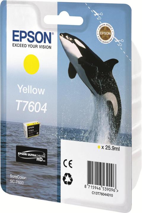 Actual product image Epson T7604, Ultra Chrome HD (Y)