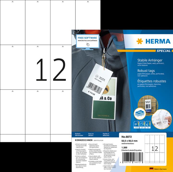 Actual product image Herma Attachment labels A4