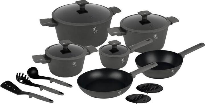 Image du produit BerlingerHaus 15-teiliges Kochgeschirr-Set (28 cm, Ensemble de casseroles et de poêles de cuisson, Aluminium)