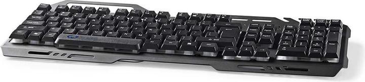 Actual product image Nedis Wired Gaming Keyboard Gaming Keyboard RGB Lighting USB 2.0 US International Metal Design US (Eng. Int., Cable)