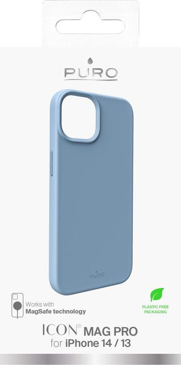 Actual product image Puro Icon Mag mobile phone case (6.1") Cover Blue (Apple iPhone 14)