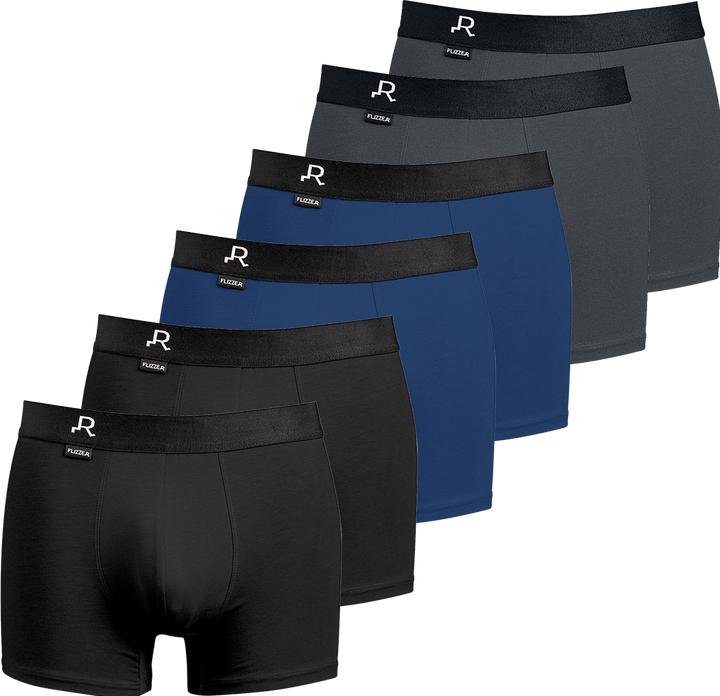 Immagine prodotto Flizzer Confezione da 6 pezzi, Trunk Mix, nero, blu, blu scuro (XL, confezione da 6)