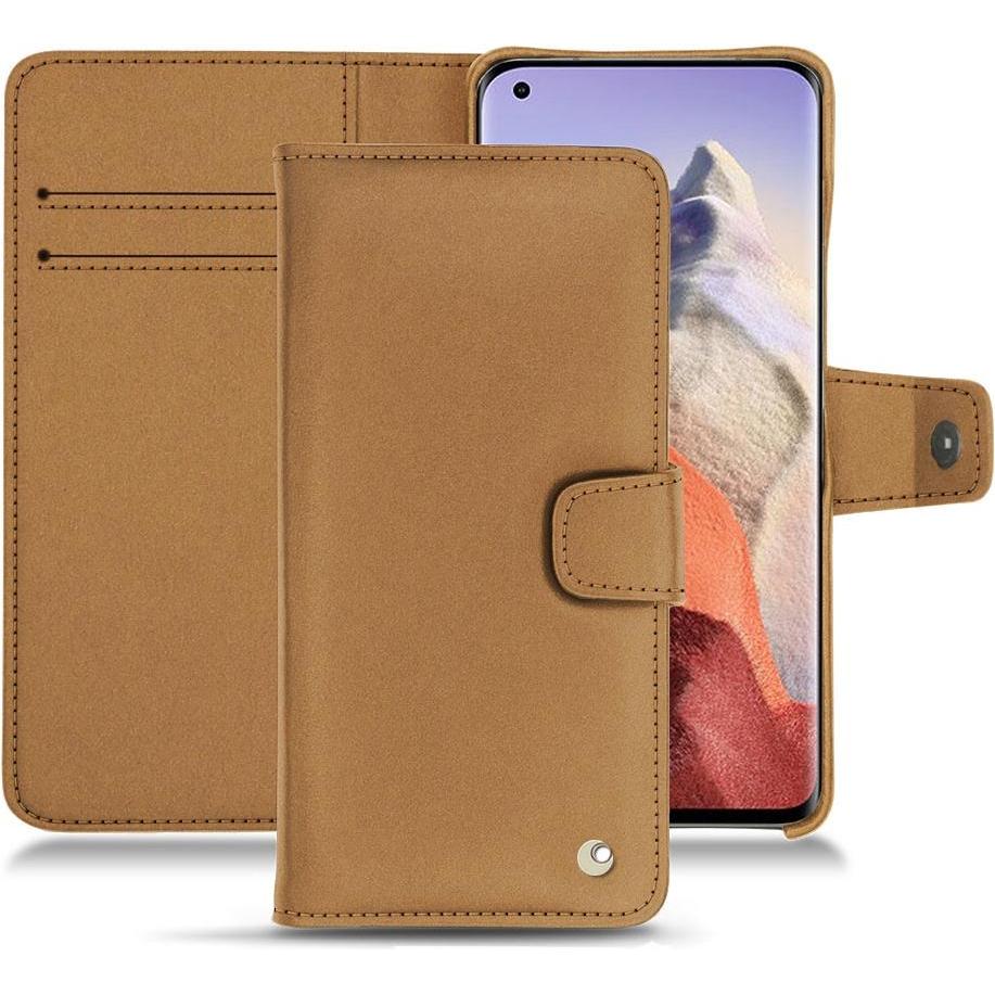 Noreve Lederschutzhülle Wallet (Xiaomi Mi 11 Ultra), Smartphone Hülle, Beige