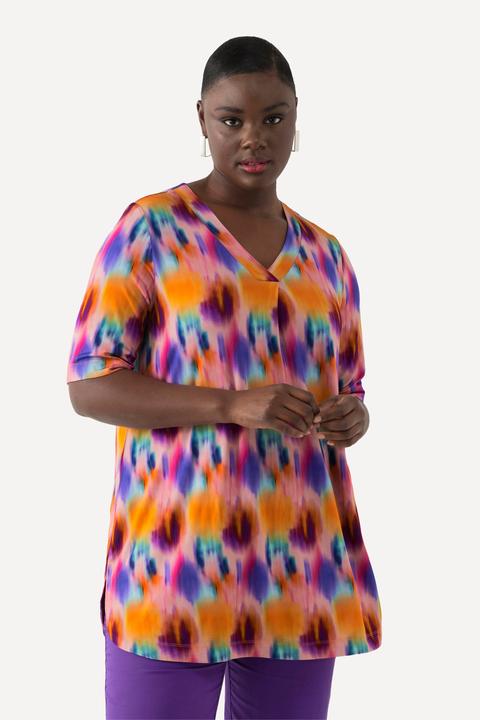 Produktbild Ulla Popken Slinkyshirt, A-Linie, V-Ausschnitt, Halbarm (46, 48)