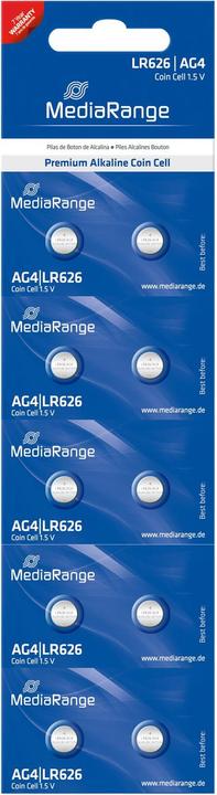 Label énergétique MediaRange Piles boutons LR626 1.5V (10 pcs, AG4, 18 mAh)