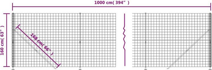Immagine prodotto vidaXL Maschendrahtzaun