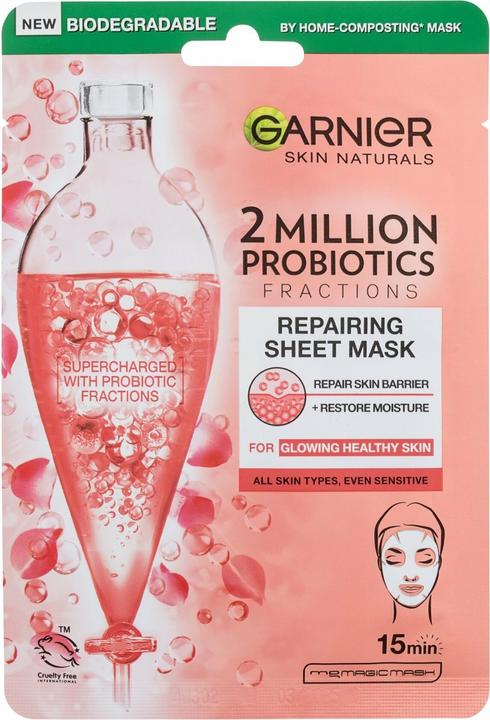 Actual product image Garnier Skin Naturals Repairing Sheet Mask - Regenerating Textile Mask with Probiotic Fractions -