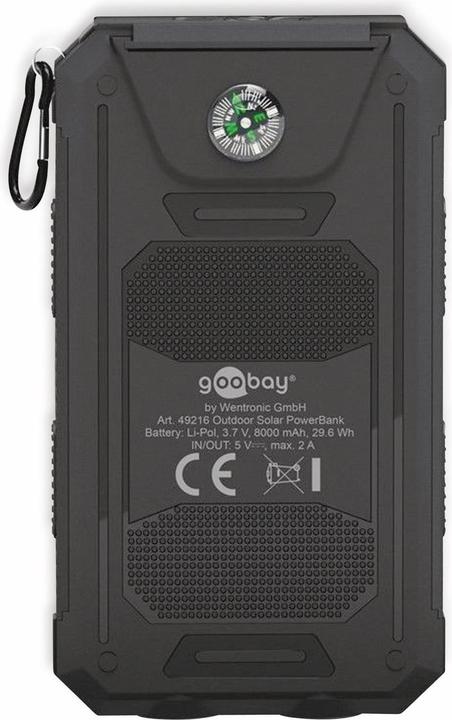 Immagine prodotto Goobay Solare per esterni (8000 mAh, 10 W, 29.60 Wh)