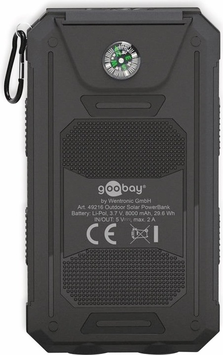 Produktbild Goobay Solar Outdoor (8000 mAh, 10 W, 29.60 Wh)