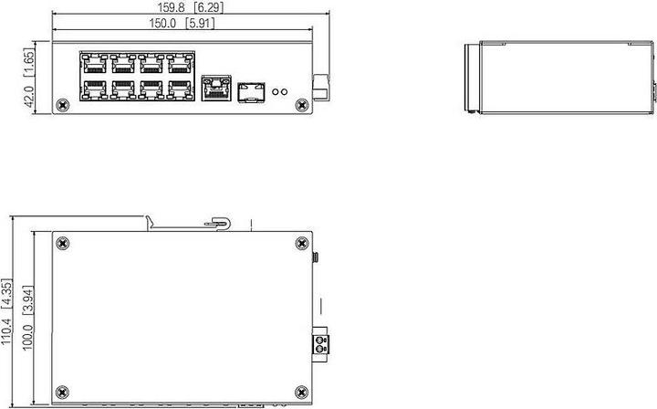 Actual product image Dahua SWITCH LR2110-8ET-120-V2 (8 Ports)