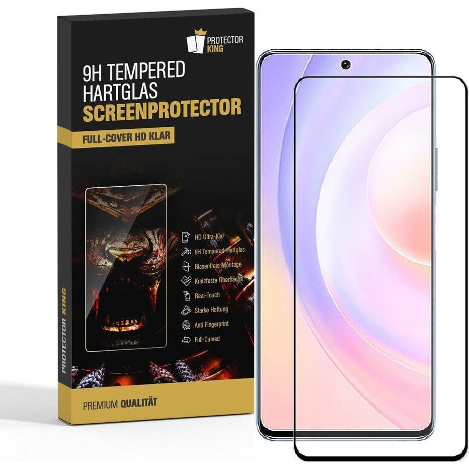 Protectorking 4x echtes Tempered 9H Panzerhartglas 3D KLAR (4 Stück, Honor 50 SE), Smartphone Schutzfolie