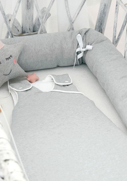 Produktbild nordic coast company Bettschlange Bettrolle Grau