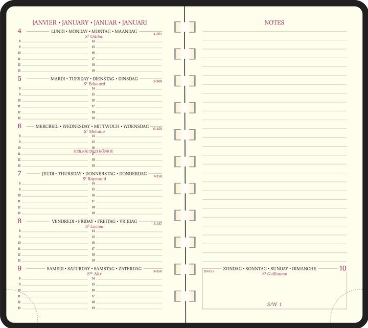 Image du produit Exacompta Recharge Agenda de poche Espace 16S spiralé 9 x 16 cm Semainier Janvier à Décembre 2023 - (Autre, 1 semaine / 2 pages)
