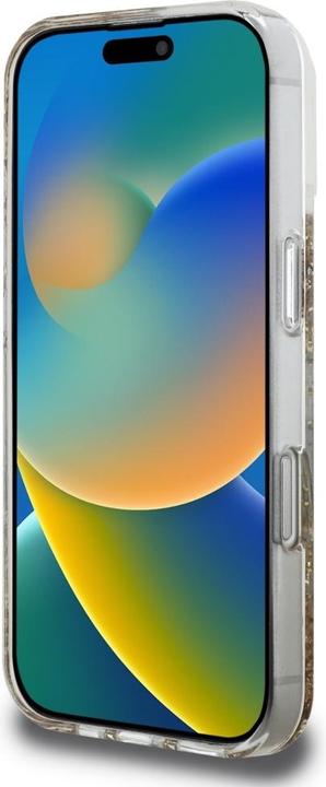 Immagine prodotto Guess HC Resin Bottom Glitter MagSafe case for iPhone 16 - gold (Apple iPhone 16)