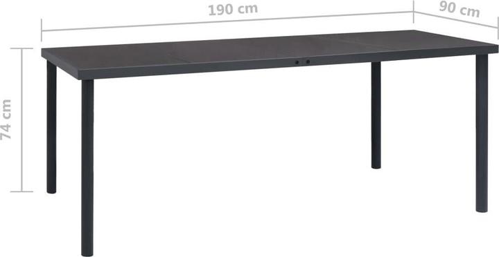 Produktbild vidaXL Gartentisch (190 x 90 x 74 cm)