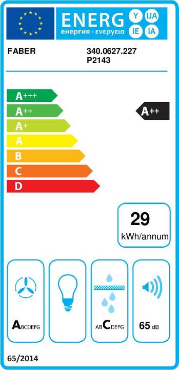 Energy Label GALILEO SMART BK A600 (60 cm, Induction hob)