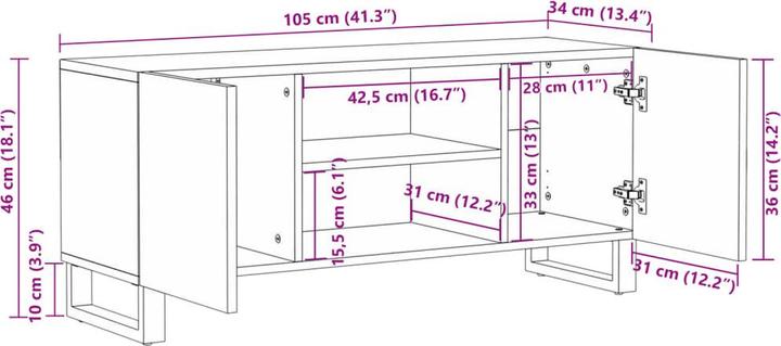 Image du produit vidaXL Ulric (34 x 34 x 46 cm)