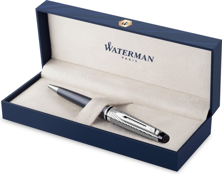 Produktbild Waterman Kugelschreiber Expert DeLuxe Grau C.C. (M-blau) (Grau, Metallisch, 1 x)