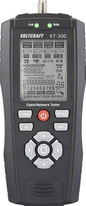 Voltcraft Kabeltester VC-17497100 KT-300 Telekommunikation, Netzwerk (Kabeltester)