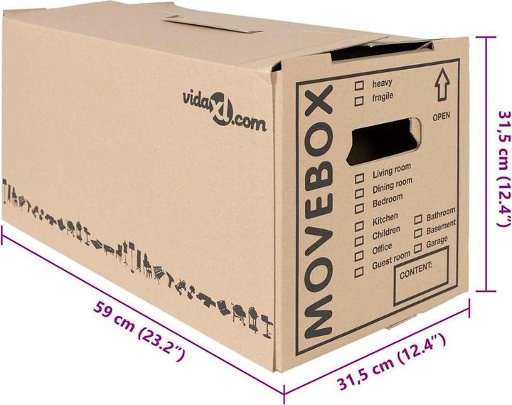 Produktbild vidaXL Umzugskisten (31.5 x 31.5 x 31.5 cm)