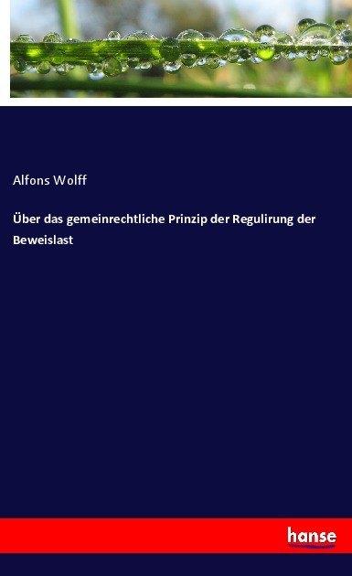 Produktbild Über das gemeinrechtliche Prinzip der Regulirung der Beweislast (Deutsch, Alfons Wolff, 2017)