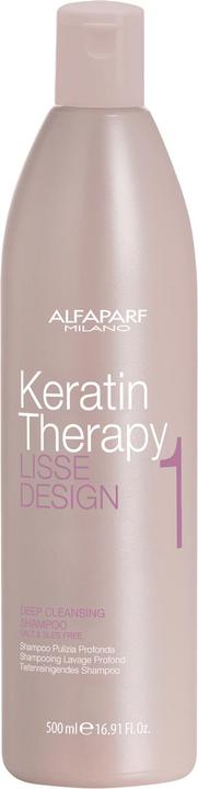 Alfaparf Lisse Design Keratin Therapie Deep Cleansing Shampoo (500 ml, Flüssiges Shampoo)
