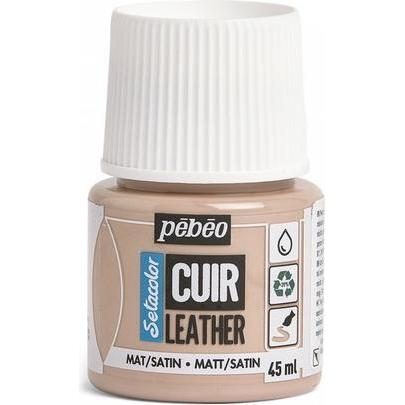 Pebeo, Künstlerfarbe + Bastelfarbe, SetaCuir Lederfarben (Mol, 45 ml)