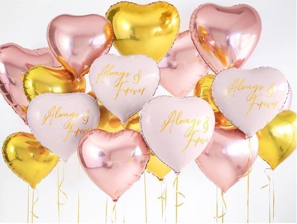 Produktbild Partydeco Herzballon Rosegold 45cm (1 x)