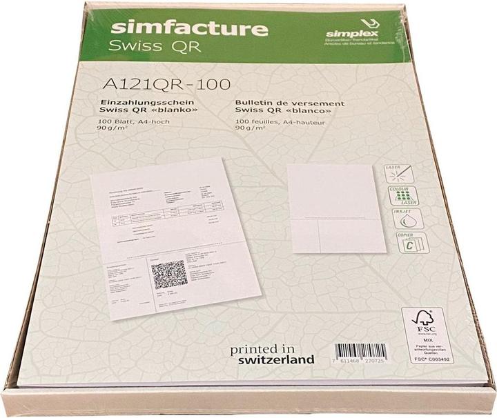 Image du produit Simplex Simfacture - Swiss QR (100 x)