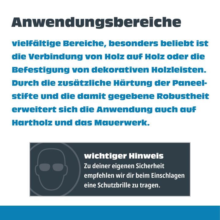 Produktbild Helpmate Nagel Set, gehärteter Stahl, 1200 Stück (1200 Stück, 100 mm)