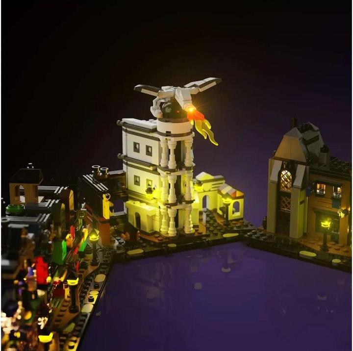 Actual product image Light my bricks LMB 2.0 LEGO® 76444# Harry Potter Diagon Alley Wizarding Shops Light Kit