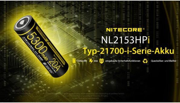 Produktbild Nitecore Li-Ion Akku 21700, 5300mAh, NL2153HPi (1 Stk., 21700, 5300 mAh)
