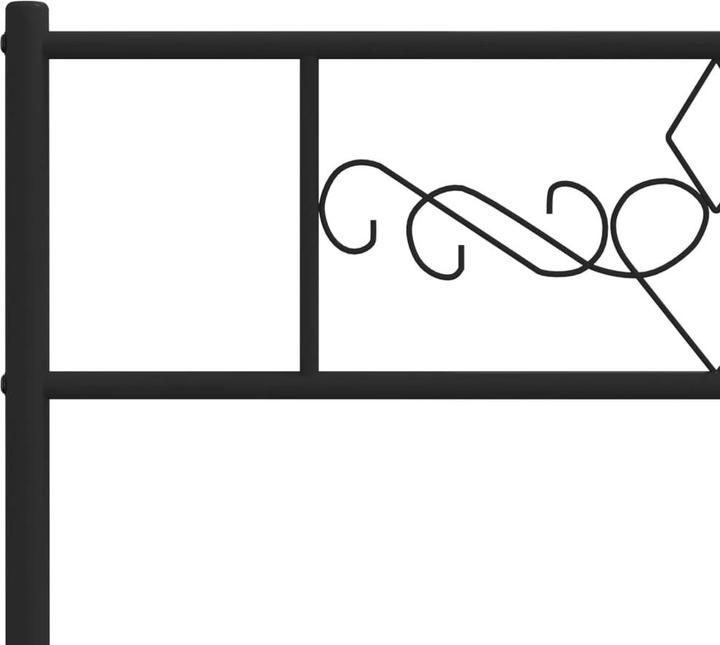 Produktbild vidaXL Bettgestell Kopfteil Fussteil Metallbett Bett Doppelbett Weiss 120x190cm (120 x 190 cm)