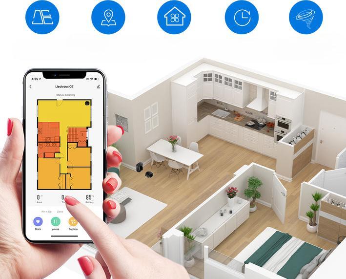 Actual product image Liectroux Autoclean G7, intelligent vacuum robot with self-emptying (Robot vacuum)