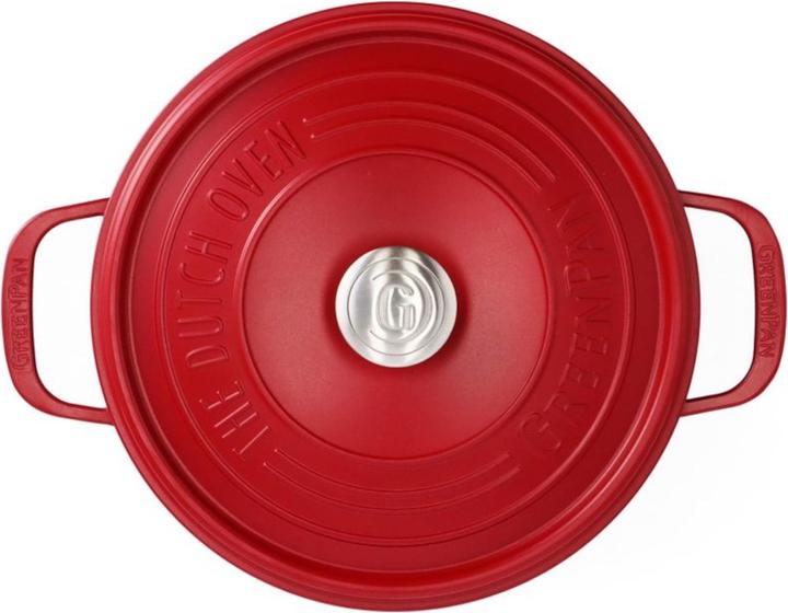 Produktbild Greenpan Featherweights Stoofpot met keramische antikleeflaag met deksel RED 22cm (Bräter + Schmortopf, Aluminium, 22 x 9.40 cm)