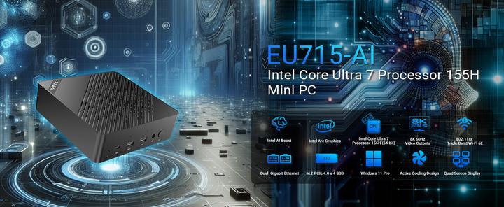 Produktbild Minix Elite EU715-AI (1000 GB, 32 GB, Intel Core Ultra 7 155H)